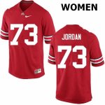 NCAA Ohio State Buckeyes Women's #73 Michael Jordan Red Nike Football College Jersey NHA8745MF